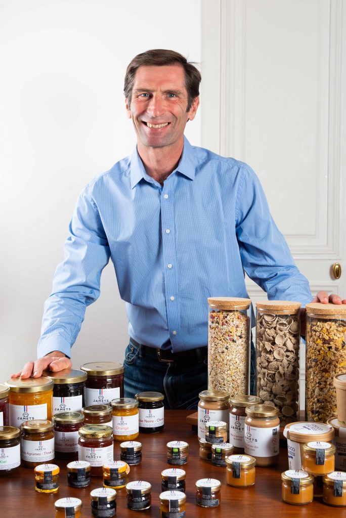 Pierre Gallon Dirigeant de Jamets avec sa gamme produits sains et gourmands pour le petit déjeuner des hôtels